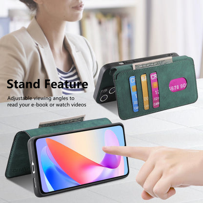 Honor X6a Retro Leather Phone Case with Enhanced MagSafe Wireless Charging, RFID Anti-theft Protection, Kickstand & Magnetic Lock Wallet Cover