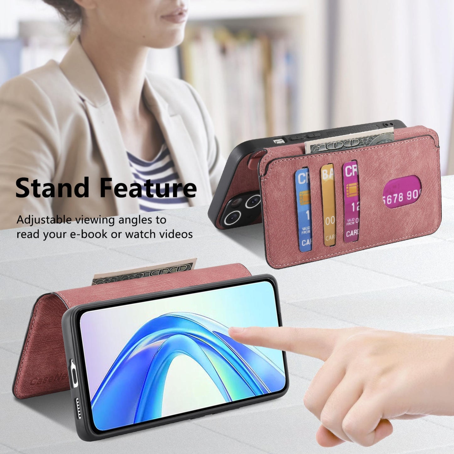 Honor X7b Retro Leather Phone Case with Enhanced MagSafe Wireless Charging, RFID Anti-theft Protection, Kickstand & Magnetic Lock Wallet Cover