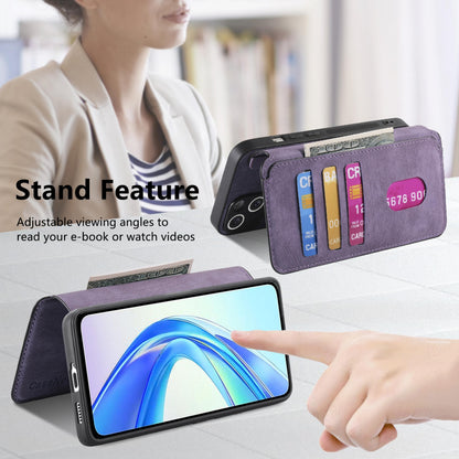 Honor X7b Retro Leather Phone Case with Enhanced MagSafe Wireless Charging, RFID Anti-theft Protection, Kickstand & Magnetic Lock Wallet Cover