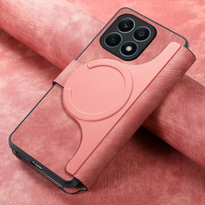 Honor X8a Retro Leather Phone Case with Enhanced MagSafe Wireless Charging, RFID Anti-theft Protection, Kickstand & Magnetic Lock Wallet Cover