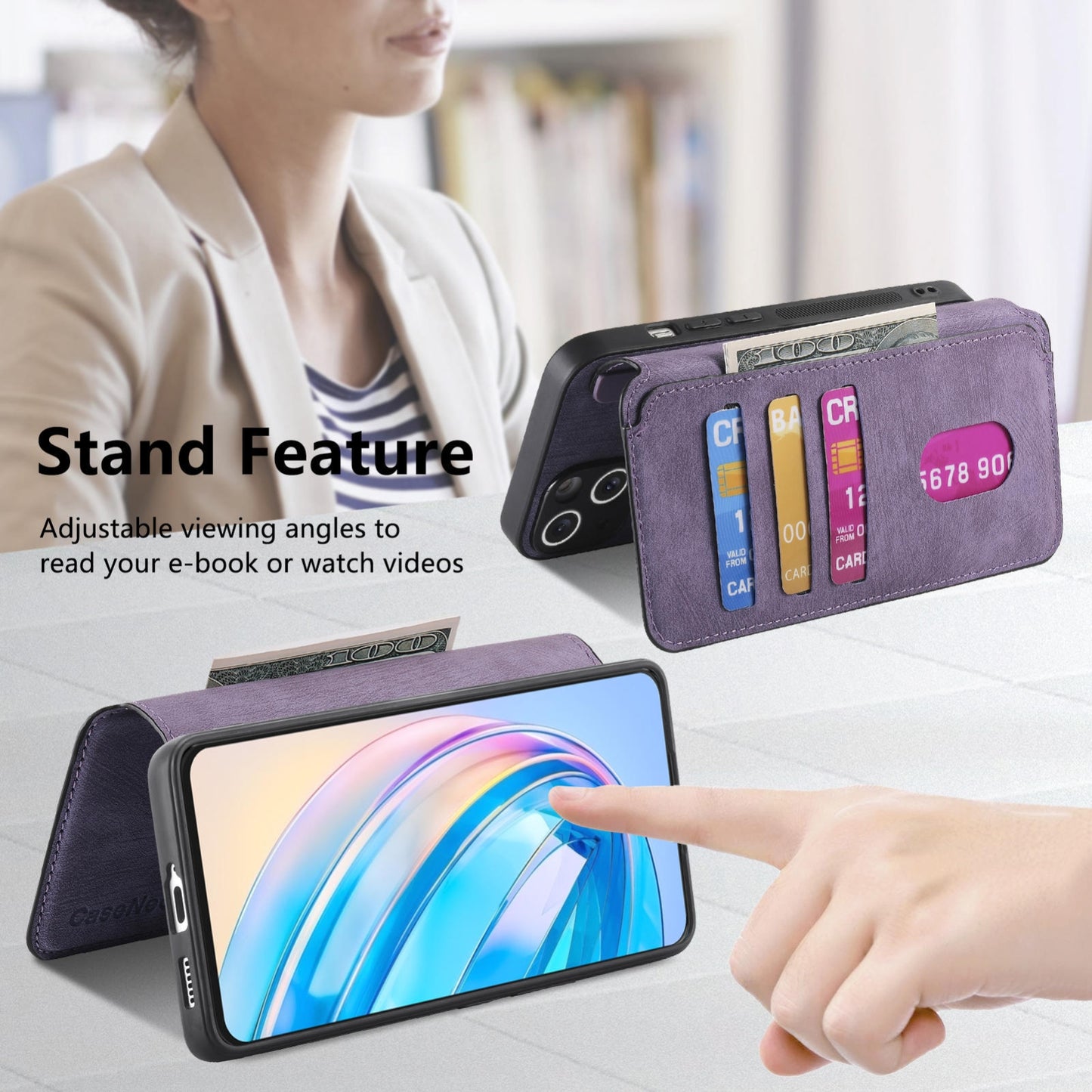 Honor X8a Retro Leather Phone Case with Enhanced MagSafe Wireless Charging, RFID Anti-theft Protection, Kickstand & Magnetic Lock Wallet Cover