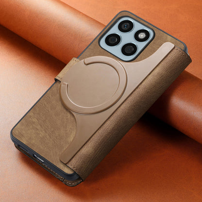 Honor X8b Retro Leather Phone Case with Enhanced MagSafe Wireless Charging, RFID Anti-theft Protection, Kickstand & Magnetic Lock Wallet Cover