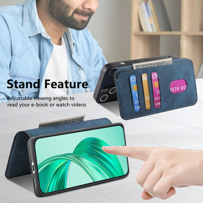 Honor X8b Retro Leather Phone Case with Enhanced MagSafe Wireless Charging, RFID Anti-theft Protection, Kickstand & Magnetic Lock Wallet Cover