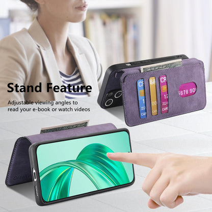 Honor X8b Retro Leather Phone Case with Enhanced MagSafe Wireless Charging, RFID Anti-theft Protection, Kickstand & Magnetic Lock Wallet Cover