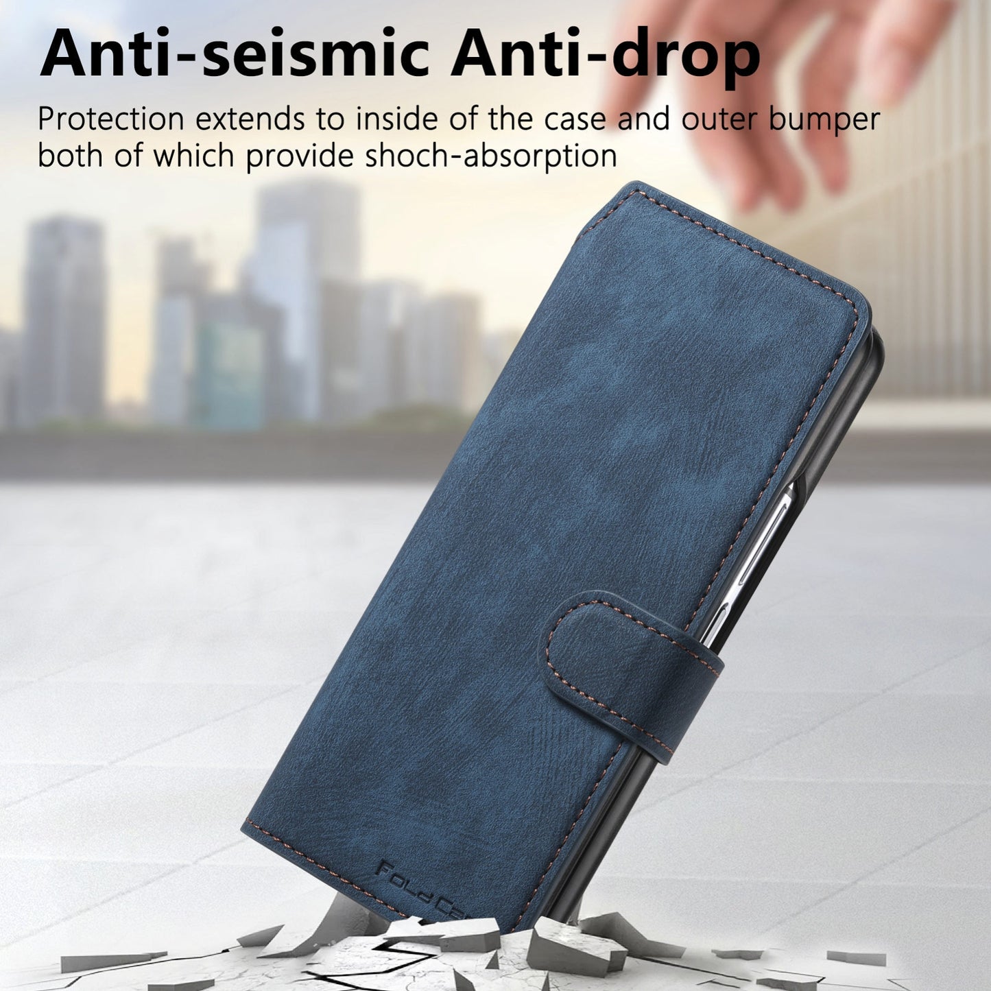 Samsung Galaxy Z Fold6 Retro Leather Phone Case with Enhanced MagSafe Wireless Charging, RFID Anti-theft Protection, Kickstand & Magnetic Lock Wallet Cover