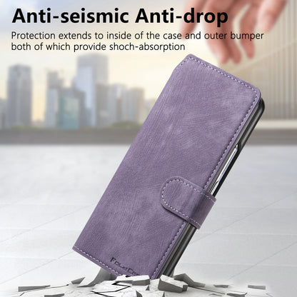 Samsung Galaxy Z Fold6 Retro Leather Phone Case with Enhanced MagSafe Wireless Charging, RFID Anti-theft Protection, Kickstand & Magnetic Lock Wallet Cover