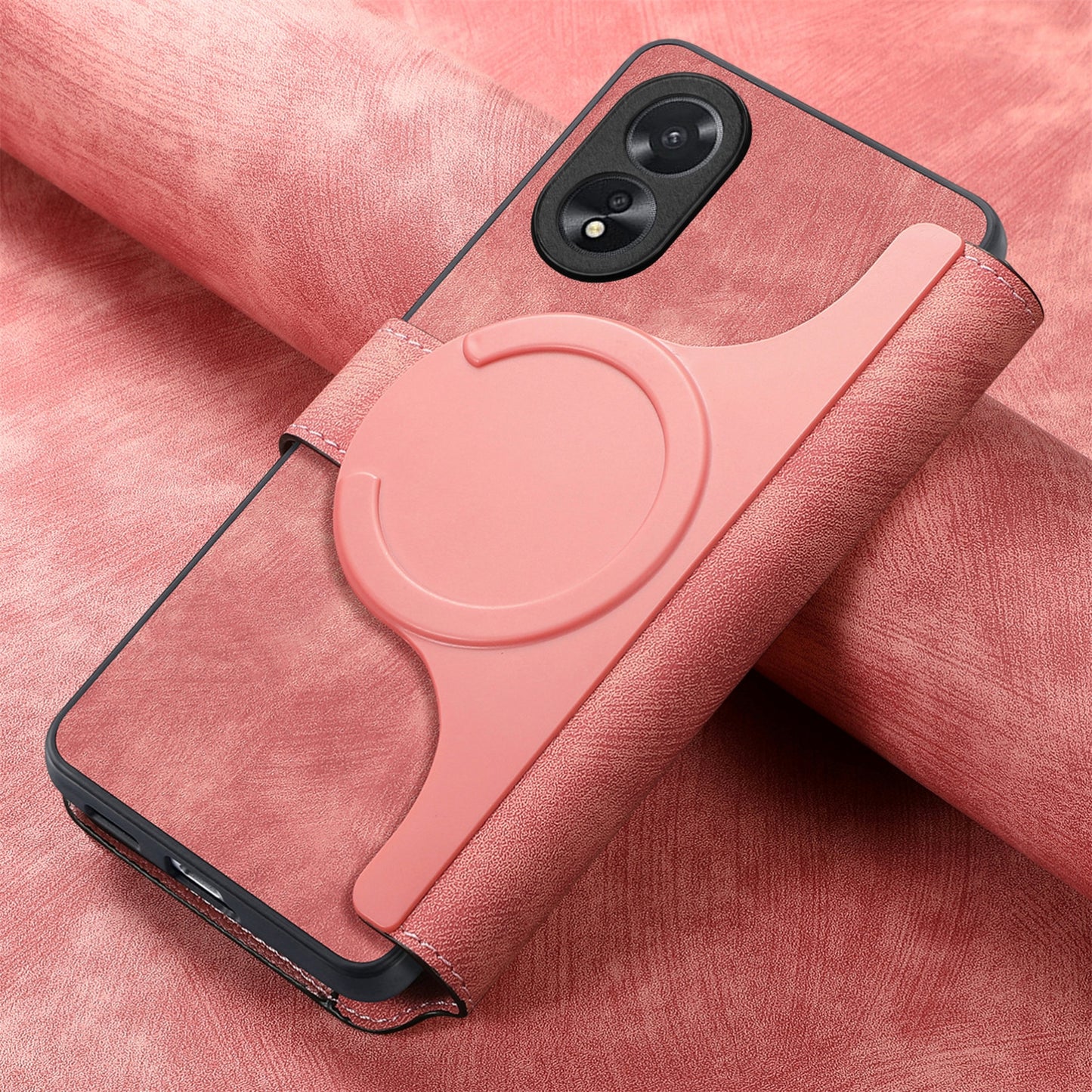 OPPO A38 4G/A18 4G Retro Leather Phone Case with Enhanced MagSafe Wireless Charging, RFID Anti-theft Protection, Kickstand & Magnetic Lock Wallet Cover