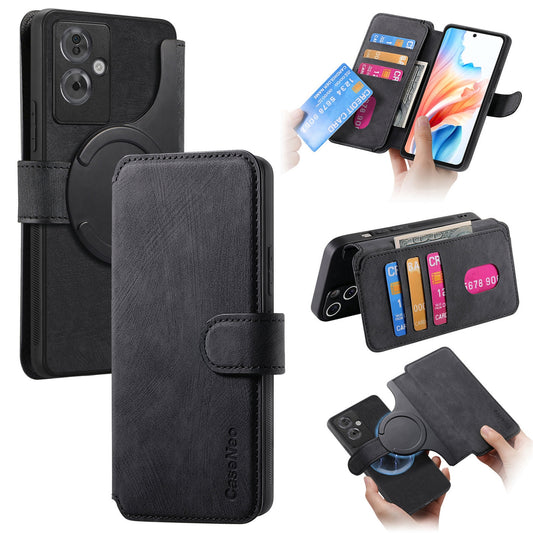 OPPO A79 5G/A2 5G Retro Leather Phone Case with Enhanced MagSafe Wireless Charging, RFID Anti-theft Protection, Kickstand & Magnetic Lock Wallet Cover