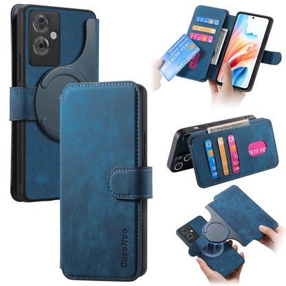 OPPO A79 5G/A2 5G Retro Leather Phone Case with Enhanced MagSafe Wireless Charging, RFID Anti-theft Protection, Kickstand & Magnetic Lock Wallet Cover