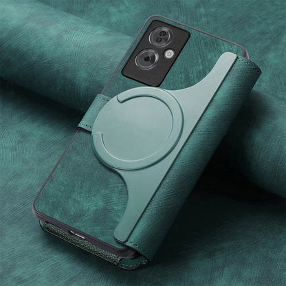 OPPO A79 5G/A2 5G Retro Leather Phone Case with Enhanced MagSafe Wireless Charging, RFID Anti-theft Protection, Kickstand & Magnetic Lock Wallet Cover