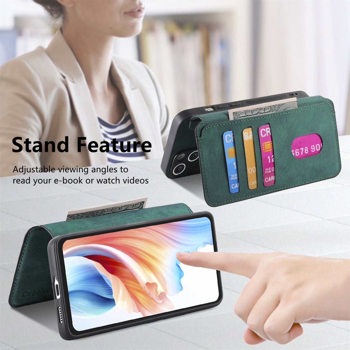 OPPO A79 5G/A2 5G Retro Leather Phone Case with Enhanced MagSafe Wireless Charging, RFID Anti-theft Protection, Kickstand & Magnetic Lock Wallet Cover