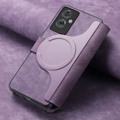 OPPO A79 5G/A2 5G Retro Leather Phone Case with Enhanced MagSafe Wireless Charging, RFID Anti-theft Protection, Kickstand & Magnetic Lock Wallet Cover