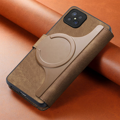 OPPO A92s Retro Leather Phone Case with Enhanced MagSafe Wireless Charging, RFID Anti-theft Protection, Kickstand & Magnetic Lock Wallet Cover