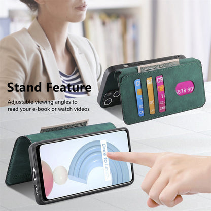 Realme C21Y Retro Leather Phone Case with Enhanced MagSafe Wireless Charging, RFID Anti-theft Protection, Kickstand & Magnetic Lock Wallet Cover