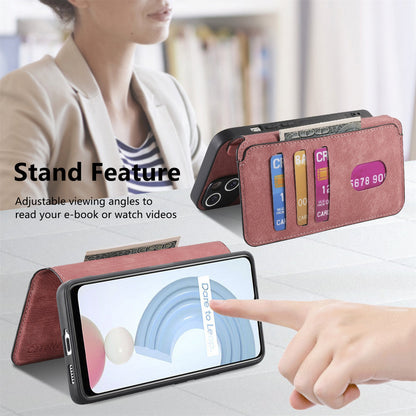 Realme C21Y Retro Leather Phone Case with Enhanced MagSafe Wireless Charging, RFID Anti-theft Protection, Kickstand & Magnetic Lock Wallet Cover