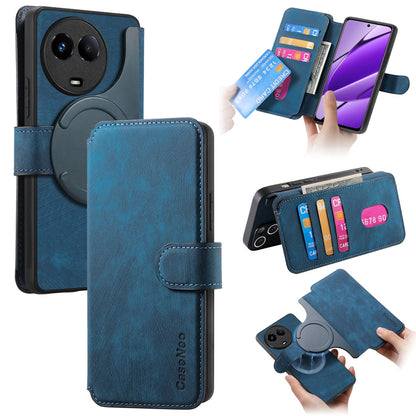 Realme 11 5G Global / 11X Retro Leather Phone Case with Enhanced MagSafe Wireless Charging, RFID Anti-theft Protection, Kickstand & Magnetic Lock Wallet Cover