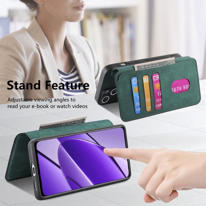 Realme 11 5G Global / 11X Retro Leather Phone Case with Enhanced MagSafe Wireless Charging, RFID Anti-theft Protection, Kickstand & Magnetic Lock Wallet Cover