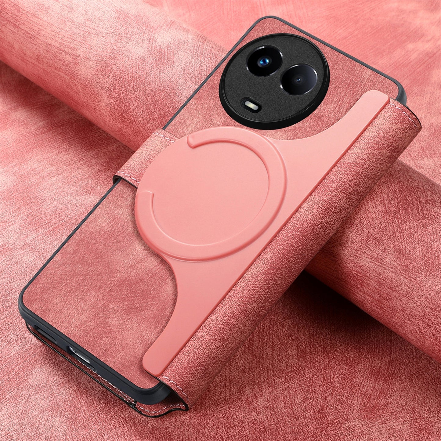 Realme 11 5G Global / 11X Retro Leather Phone Case with Enhanced MagSafe Wireless Charging, RFID Anti-theft Protection, Kickstand & Magnetic Lock Wallet Cover