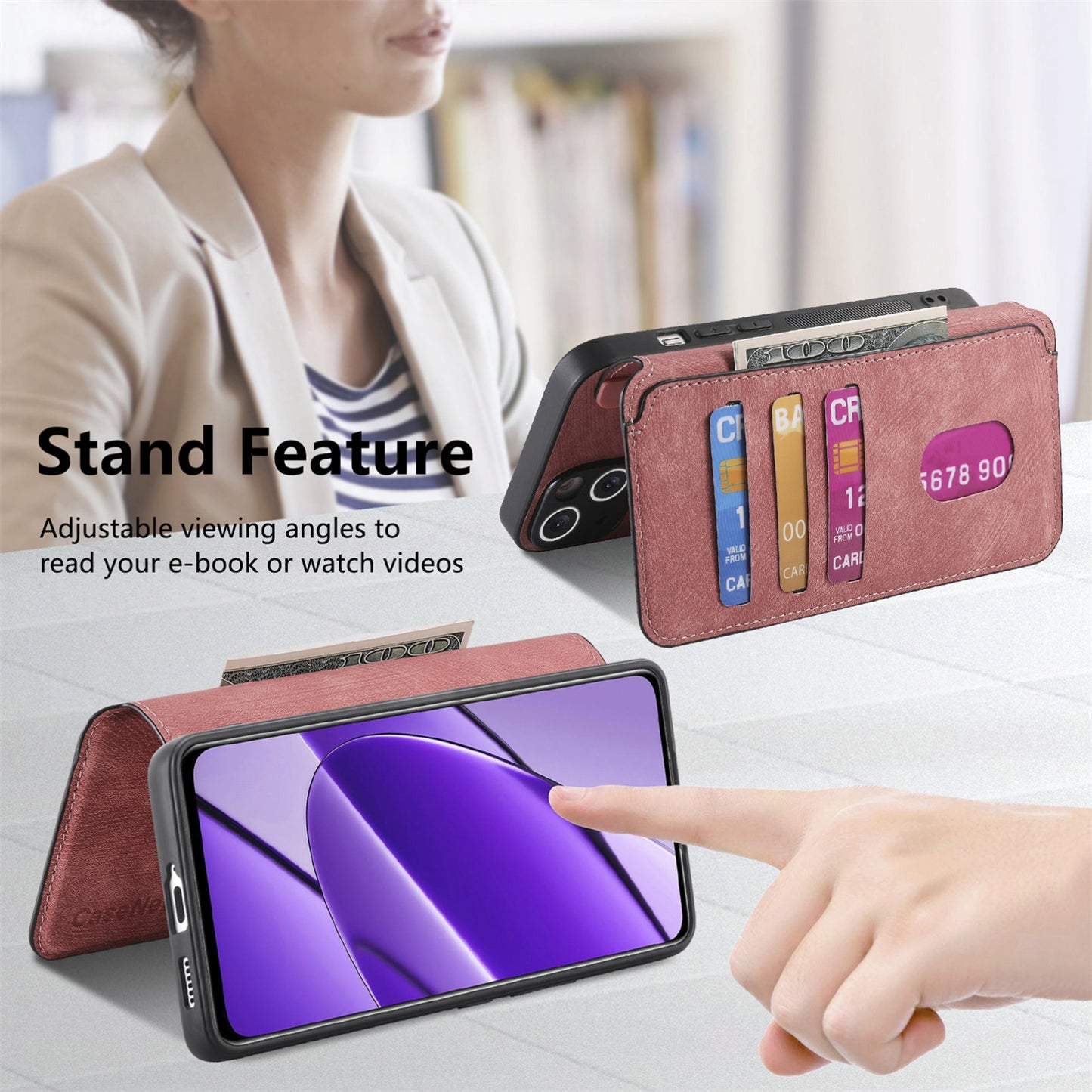 Realme 11 5G Global / 11X Retro Leather Phone Case with Enhanced MagSafe Wireless Charging, RFID Anti-theft Protection, Kickstand & Magnetic Lock Wallet Cover