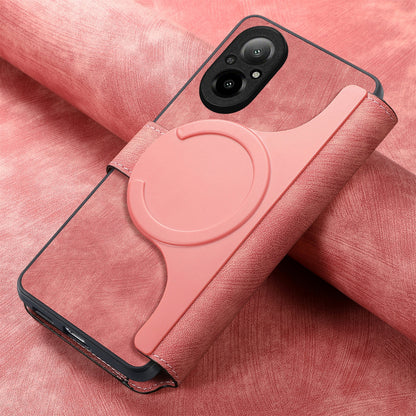 Realme C67 4G Retro Leather Phone Case with Enhanced MagSafe Wireless Charging, RFID Anti-theft Protection, Kickstand & Magnetic Lock Wallet Cover