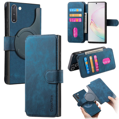 Samsung Galaxy Note10 Retro Leather Phone Case with Enhanced MagSafe Wireless Charging, RFID Anti-theft Protection, Kickstand & Magnetic Lock Wallet Cover