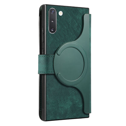 Samsung Galaxy Note10 Retro Leather Phone Case with Enhanced MagSafe Wireless Charging, RFID Anti-theft Protection, Kickstand & Magnetic Lock Wallet Cover