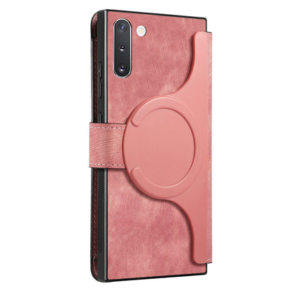 Samsung Galaxy Note10 Retro Leather Phone Case with Enhanced MagSafe Wireless Charging, RFID Anti-theft Protection, Kickstand & Magnetic Lock Wallet Cover