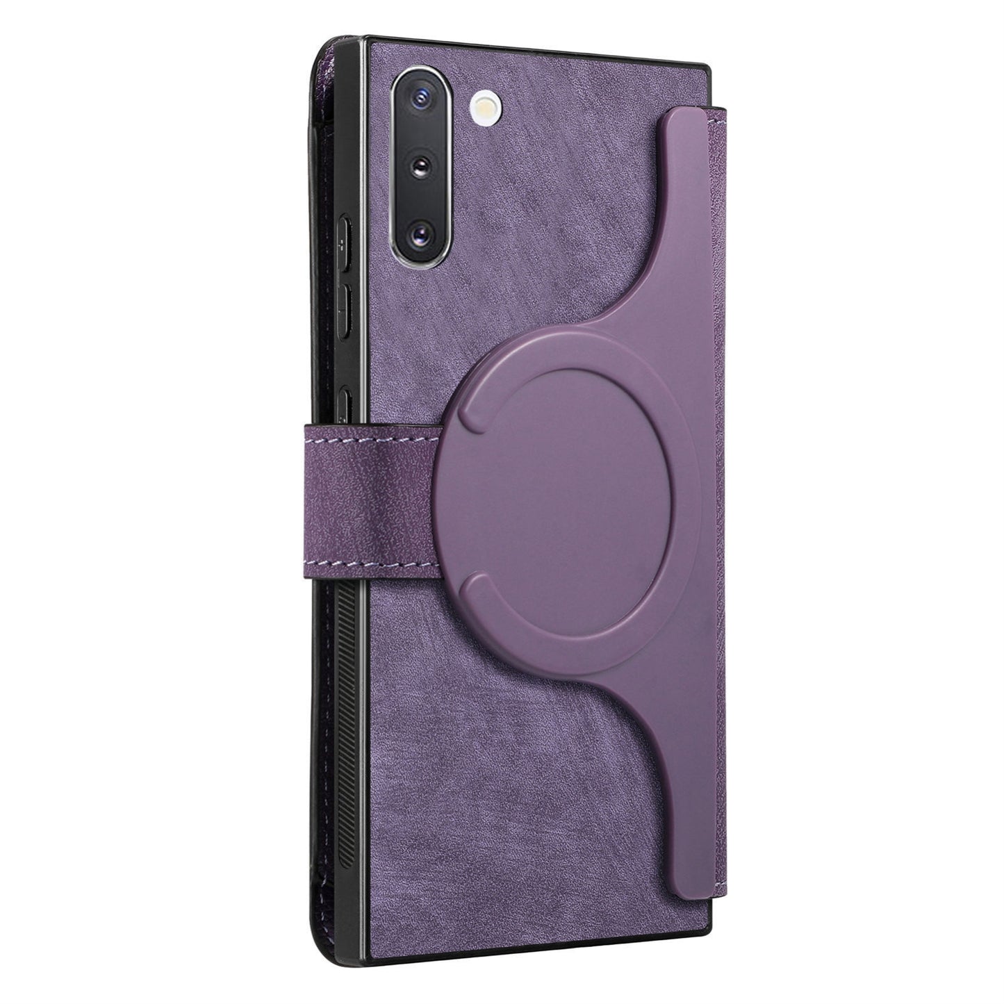 Samsung Galaxy Note10 Retro Leather Phone Case with Enhanced MagSafe Wireless Charging, RFID Anti-theft Protection, Kickstand & Magnetic Lock Wallet Cover