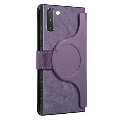 Samsung Galaxy Note10 Retro Leather Phone Case with Enhanced MagSafe Wireless Charging, RFID Anti-theft Protection, Kickstand & Magnetic Lock Wallet Cover