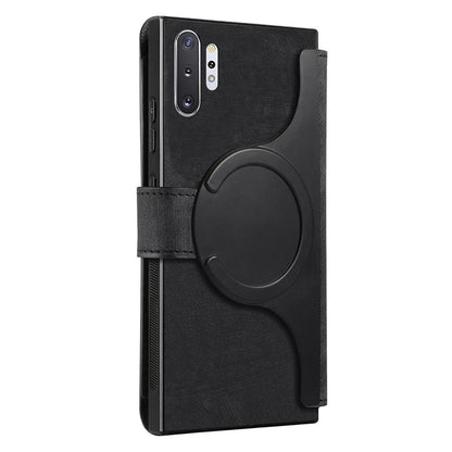 Samsung Galaxy Note10+ Retro Leather Phone Case with Enhanced MagSafe Wireless Charging, RFID Anti-theft Protection, Kickstand & Magnetic Lock Wallet Cover