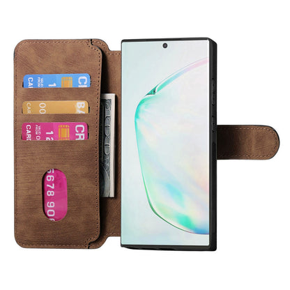 Samsung Galaxy Note10+ Retro Leather Phone Case with Enhanced MagSafe Wireless Charging, RFID Anti-theft Protection, Kickstand & Magnetic Lock Wallet Cover