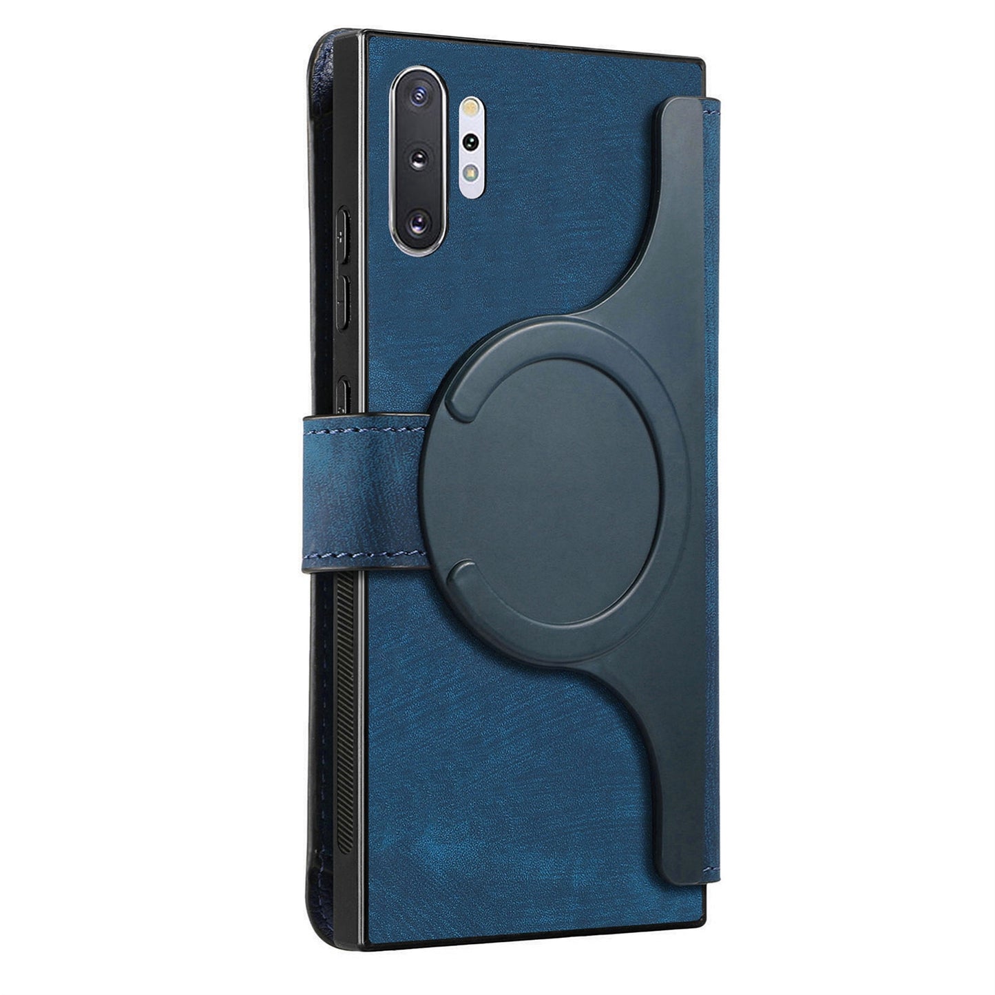 Samsung Galaxy Note10+ Retro Leather Phone Case with Enhanced MagSafe Wireless Charging, RFID Anti-theft Protection, Kickstand & Magnetic Lock Wallet Cover