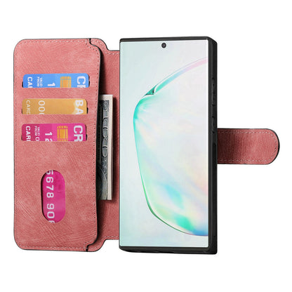 Samsung Galaxy Note10+ Retro Leather Phone Case with Enhanced MagSafe Wireless Charging, RFID Anti-theft Protection, Kickstand & Magnetic Lock Wallet Cover