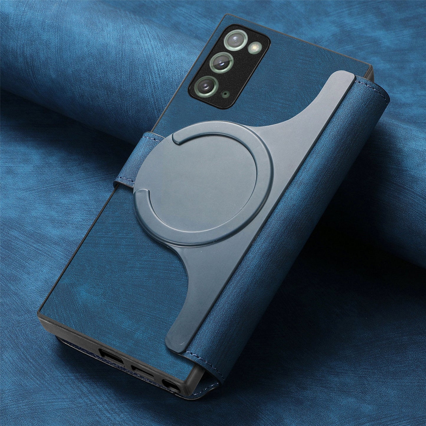 Samsung Galaxy Note20 Retro Leather Phone Case with Enhanced MagSafe Wireless Charging, RFID Anti-theft Protection, Kickstand & Magnetic Lock Wallet Cover