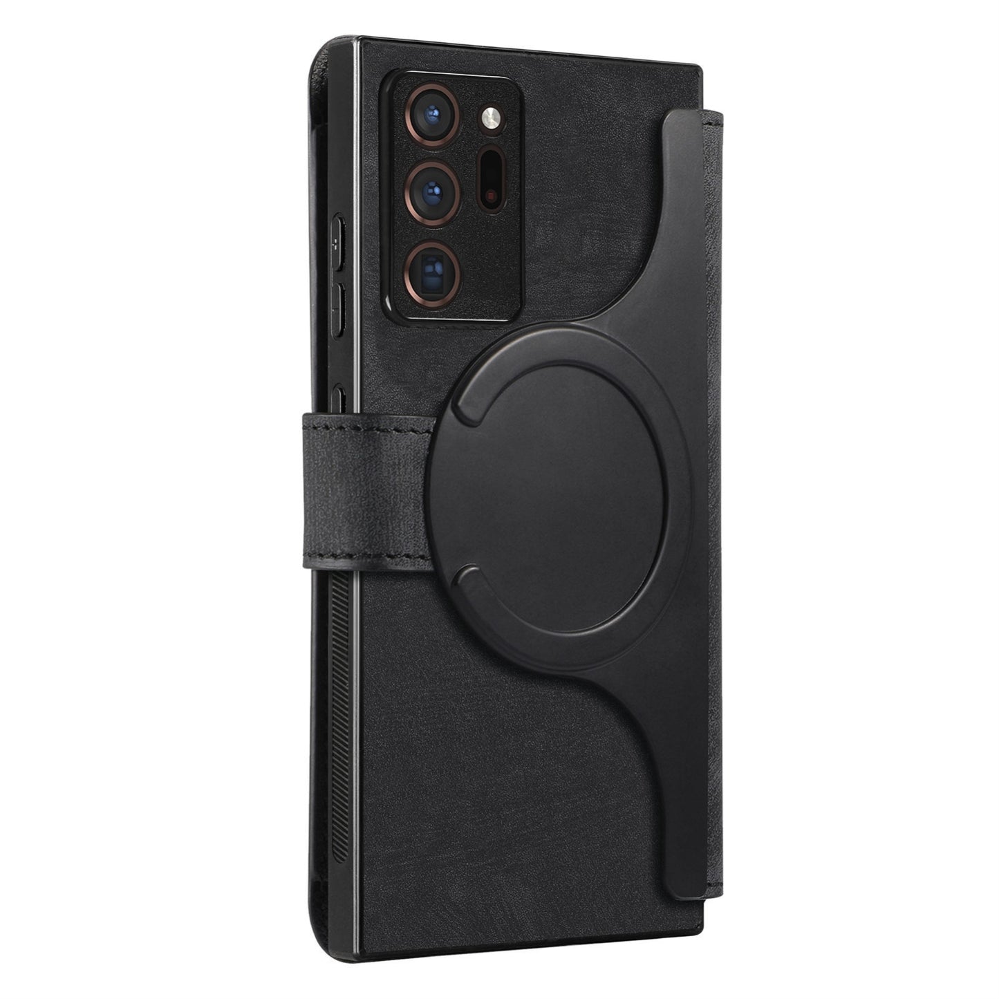 Samsung Galaxy Note20 Ultra Retro Leather Phone Case with Enhanced MagSafe Wireless Charging, RFID Anti-theft Protection, Kickstand & Magnetic Lock Wallet Cover