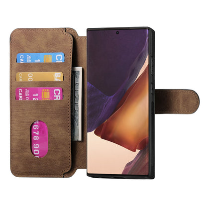 Samsung Galaxy Note20 Ultra Retro Leather Phone Case with Enhanced MagSafe Wireless Charging, RFID Anti-theft Protection, Kickstand & Magnetic Lock Wallet Cover