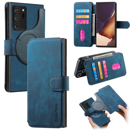 Samsung Galaxy Note20 Ultra Retro Leather Phone Case with Enhanced MagSafe Wireless Charging, RFID Anti-theft Protection, Kickstand & Magnetic Lock Wallet Cover