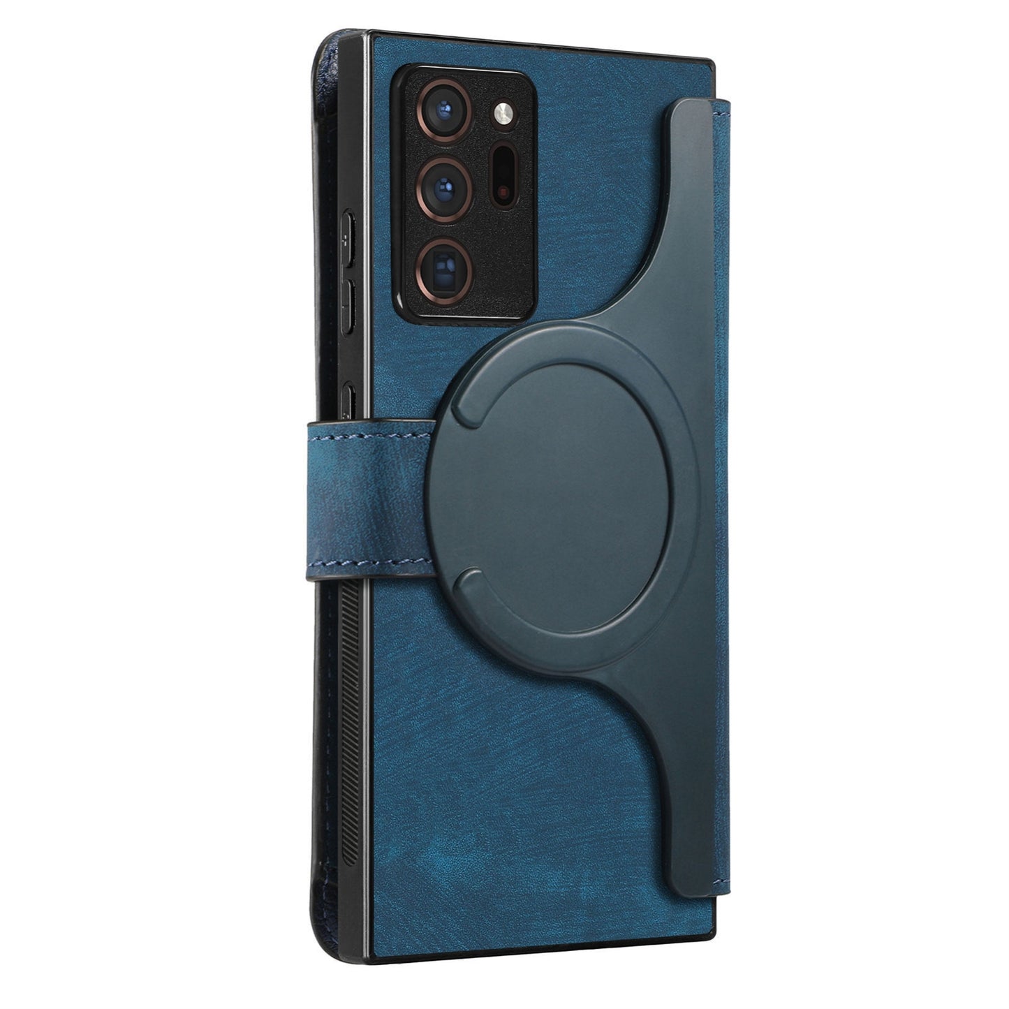 Samsung Galaxy Note20 Ultra Retro Leather Phone Case with Enhanced MagSafe Wireless Charging, RFID Anti-theft Protection, Kickstand & Magnetic Lock Wallet Cover