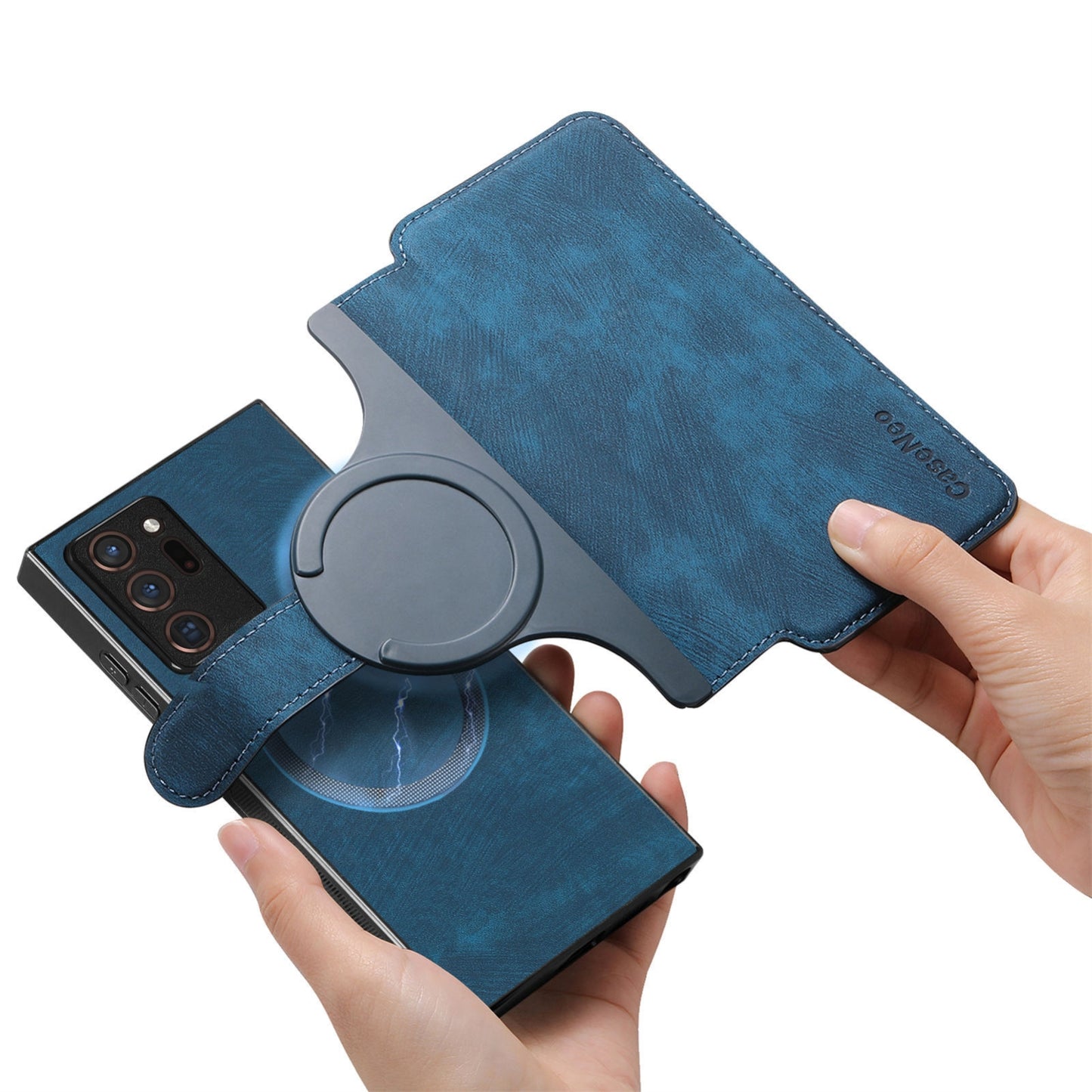 Samsung Galaxy Note20 Ultra Retro Leather Phone Case with Enhanced MagSafe Wireless Charging, RFID Anti-theft Protection, Kickstand & Magnetic Lock Wallet Cover