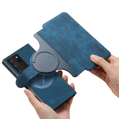 Samsung Galaxy Note20 Ultra Retro Leather Phone Case with Enhanced MagSafe Wireless Charging, RFID Anti-theft Protection, Kickstand & Magnetic Lock Wallet Cover