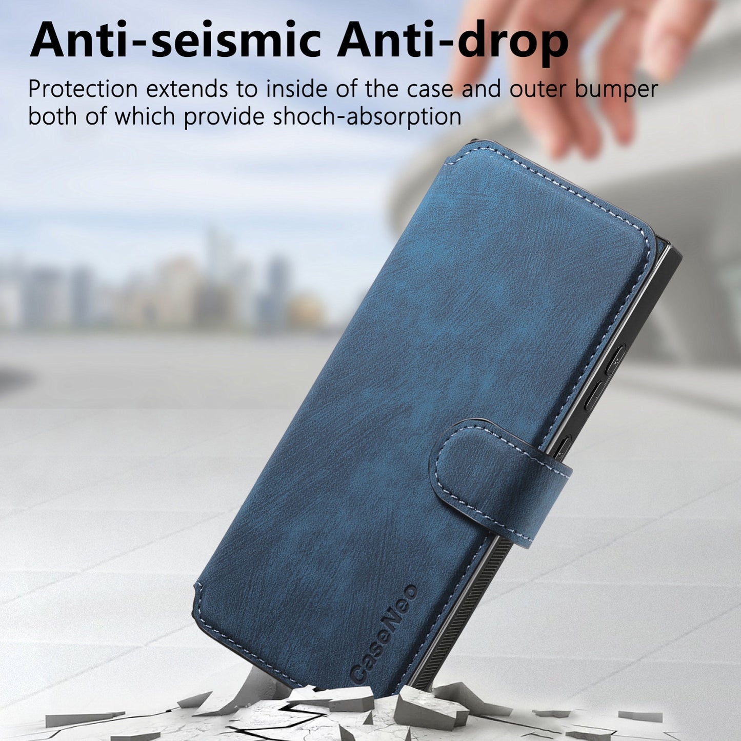 Samsung Galaxy S24 Ultra 5G Retro Leather Phone Case with Enhanced MagSafe Wireless Charging, RFID Anti-theft Protection, Kickstand & Magnetic Lock Wallet Cover