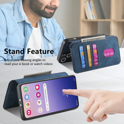 Samsung Galaxy S24+ 5G Retro Leather Phone Case with Enhanced MagSafe Wireless Charging, RFID Anti-theft Protection, Kickstand & Magnetic Lock Wallet Cover