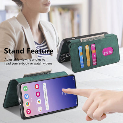 Samsung Galaxy S24+ 5G Retro Leather Phone Case with Enhanced MagSafe Wireless Charging, RFID Anti-theft Protection, Kickstand & Magnetic Lock Wallet Cover