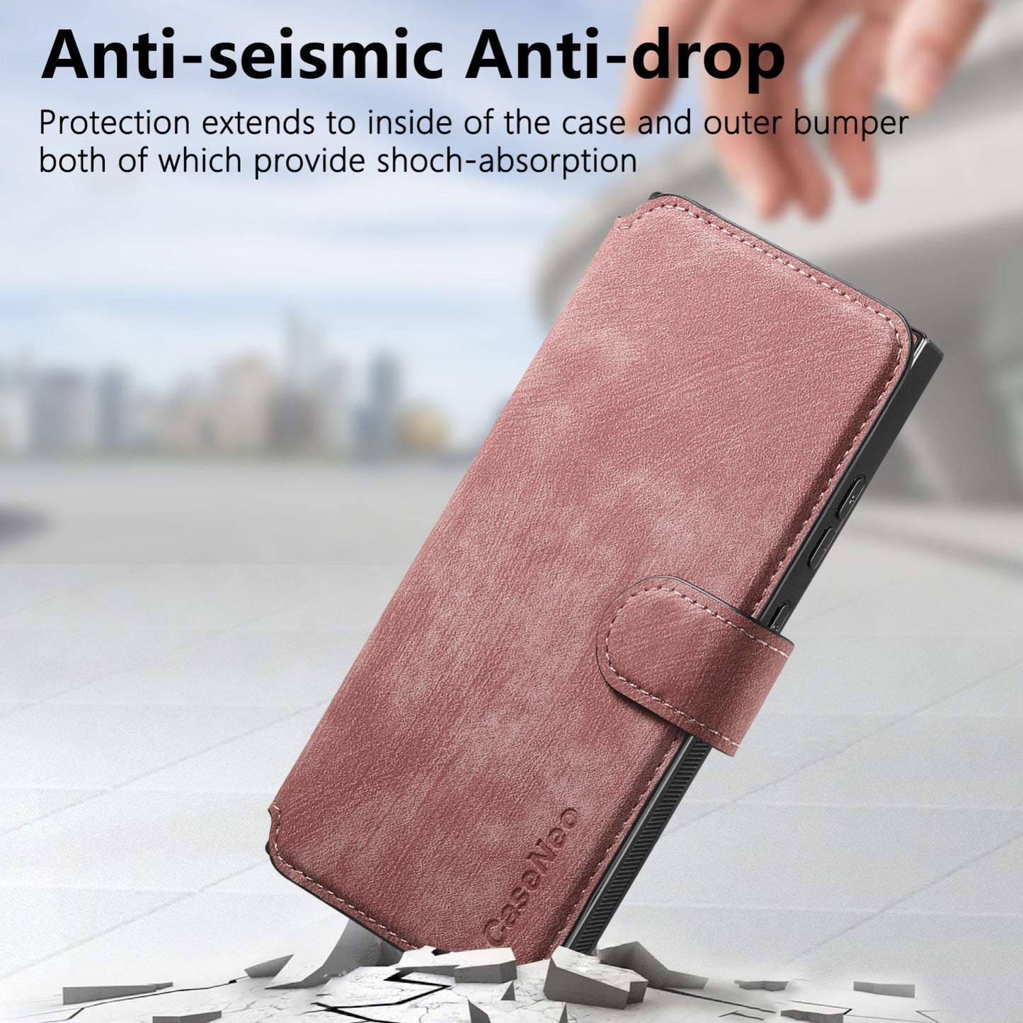 Samsung Galaxy S23 Ultra 5G Retro Leather Phone Case with Enhanced MagSafe Wireless Charging, RFID Anti-theft Protection, Kickstand & Magnetic Lock Wallet Cover