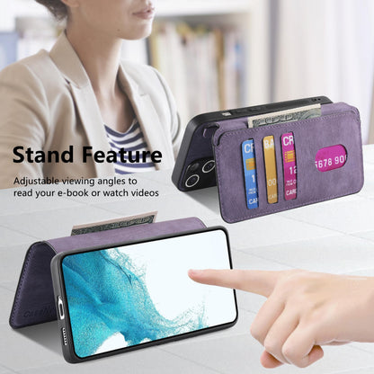 Samsung Galaxy S21 5G Retro Leather Phone Case with Enhanced MagSafe Wireless Charging, RFID Anti-theft Protection, Kickstand & Magnetic Lock Wallet Cover