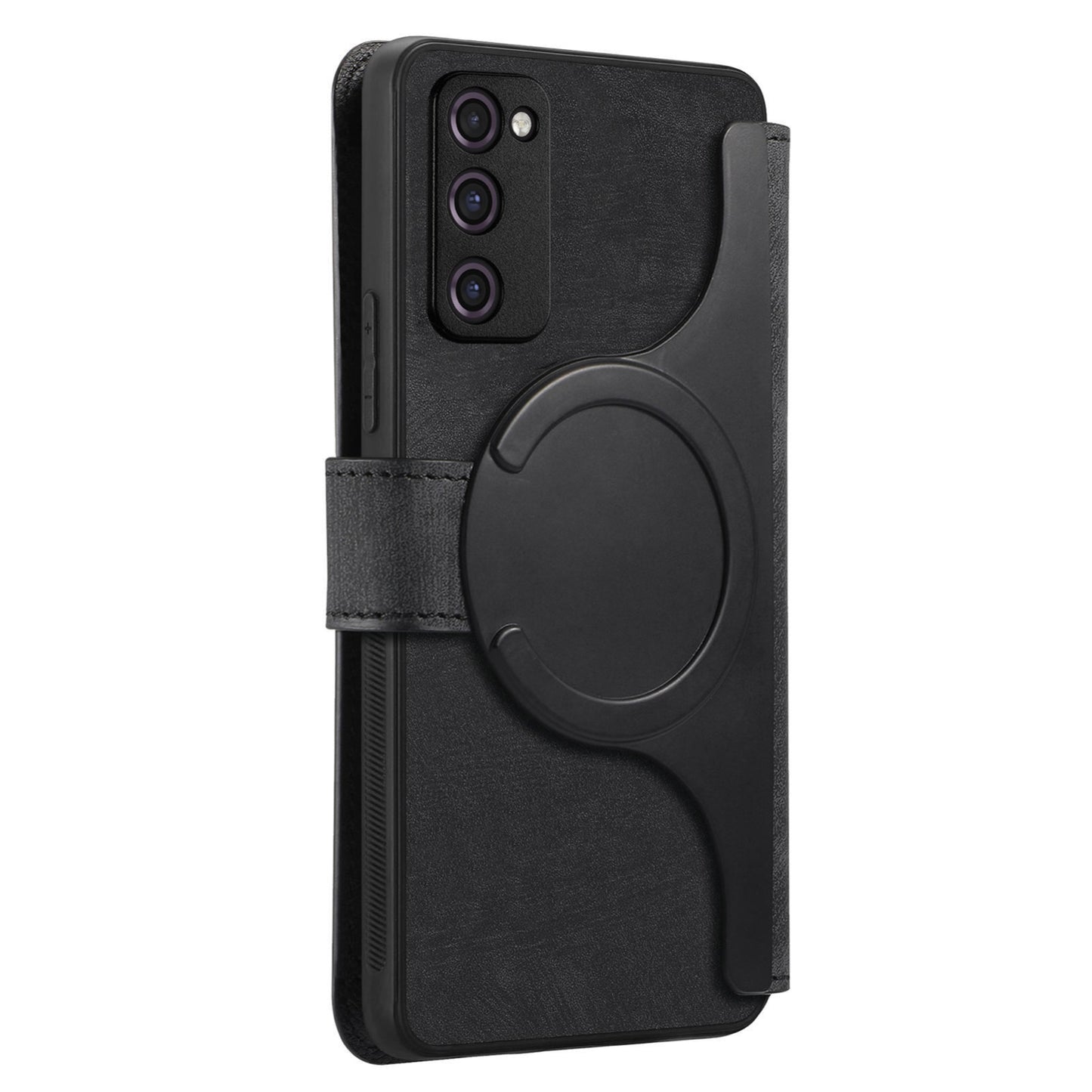 Samsung Galaxy S20 FE Retro Leather Phone Case with Enhanced MagSafe Wireless Charging, RFID Anti-theft Protection, Kickstand & Magnetic Lock Wallet Cover