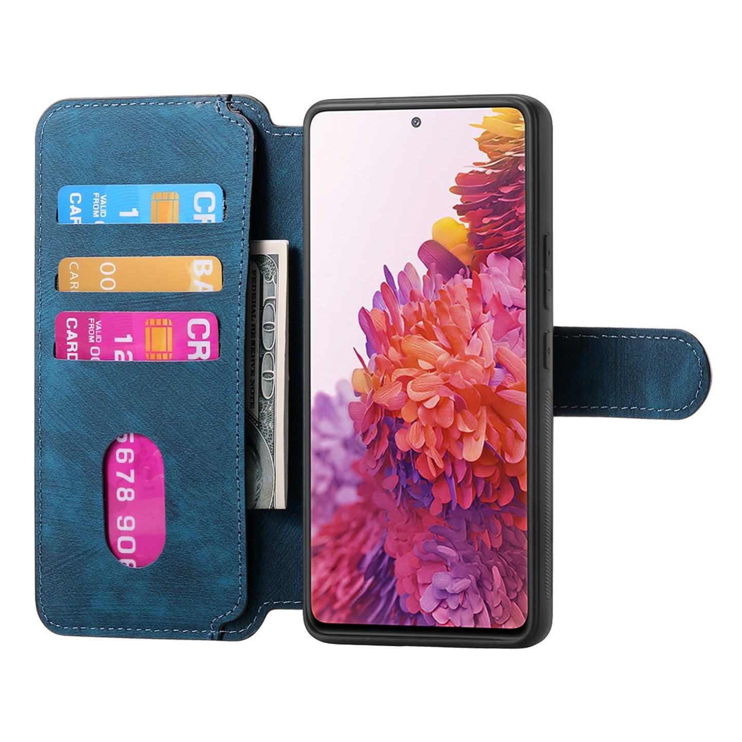 Samsung Galaxy S20 FE Retro Leather Phone Case with Enhanced MagSafe Wireless Charging, RFID Anti-theft Protection, Kickstand & Magnetic Lock Wallet Cover