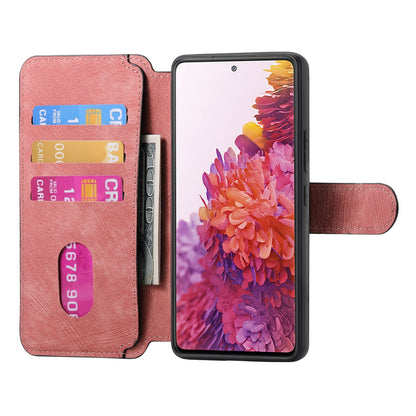 Samsung Galaxy S20 FE Retro Leather Phone Case with Enhanced MagSafe Wireless Charging, RFID Anti-theft Protection, Kickstand & Magnetic Lock Wallet Cover