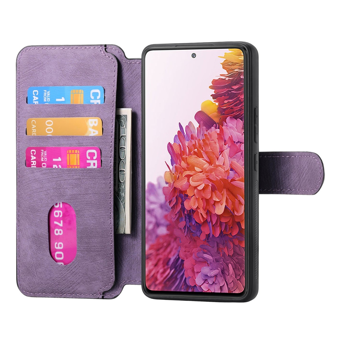 Samsung Galaxy S20 FE Retro Leather Phone Case with Enhanced MagSafe Wireless Charging, RFID Anti-theft Protection, Kickstand & Magnetic Lock Wallet Cover