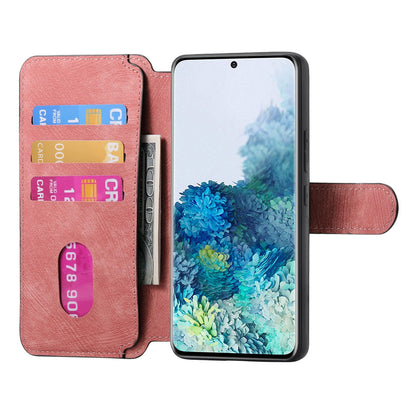 Samsung Galaxy S20+ Retro Leather Phone Case with Enhanced MagSafe Wireless Charging, RFID Anti-theft Protection, Kickstand & Magnetic Lock Wallet Cover